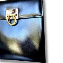 Load image into Gallery viewer, Vintage Salvatore Ferragamo Gancini Top Handle Bag – Black

