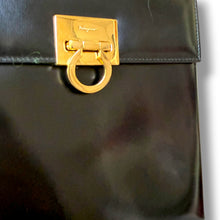 Load image into Gallery viewer, Vintage Salvatore Ferragamo Gancini Top Handle Bag – Black
