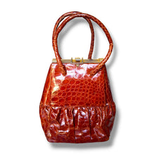 Load image into Gallery viewer, Vintage La Moderna Crocodile Handbag – Made in Uruguay
