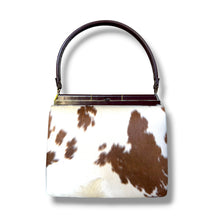 Load image into Gallery viewer, Vintage Cowhide &amp; Leather Frame Handbag
