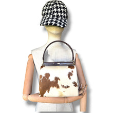 Load image into Gallery viewer, Vintage Cowhide &amp; Leather Frame Handbag
