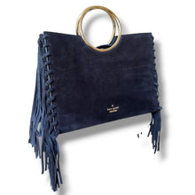 Load image into Gallery viewer, Kate Spade Suede Fringe Ring Handle Bag
