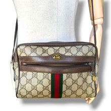 Load image into Gallery viewer, Circa 1980s Vintage Gucci Accessory Collection GG Web Shoulder Bag
