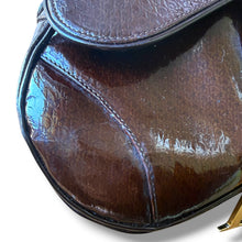 Load image into Gallery viewer, Vintage Christian Dior Diorissimo Patent Saddle Bag – John Galliano Era
