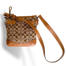 Load image into Gallery viewer, Vintage Coach Signature Canvas &amp; Leather Crossbody Bag
