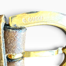Load image into Gallery viewer, Vintage 1970s Gucci Web Horsebit Belt
