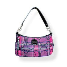 Load image into Gallery viewer, Coach Poppy Berry Tartan Plaid Shoulder Bag
