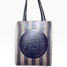 Load image into Gallery viewer, Vintage 1980s Fendi Pequin Stripe Logo Tote Bag
