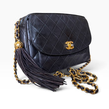 Load image into Gallery viewer, Rare Vintage Chanel Black Quilted Lambskin Flap Camera Bag
