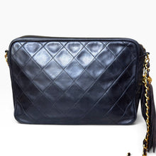 Load image into Gallery viewer, Rare Vintage Chanel Black Quilted Lambskin Flap Camera Bag
