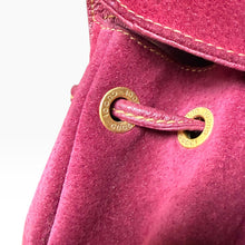 Load image into Gallery viewer, Vintage Gucci Bamboo Suede Backpack in Bordeaux
