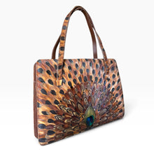Load image into Gallery viewer, Vintage Peacock Feather Handbag
