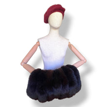 Load image into Gallery viewer, Vintage Mahogany Fox Fur Muff
