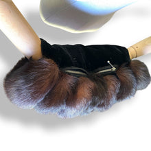 Load image into Gallery viewer, Vintage Mahogany Fox Fur Muff
