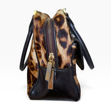 Load image into Gallery viewer, Vintage Barneys New York Leopard Print Calf Hair &amp; Leather Handbag
