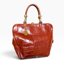 Load image into Gallery viewer, Vintage Italian Embossed Leather Handbag by CristoFano
