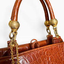 Load image into Gallery viewer, Vintage Italian Embossed Leather Handbag by CristoFano
