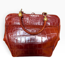 Load image into Gallery viewer, Vintage Italian Embossed Leather Handbag by CristoFano

