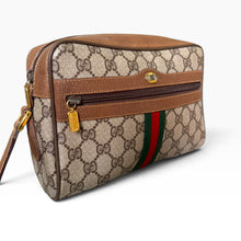 Load image into Gallery viewer, Circa Early 1980s Vintage Gucci Accessory Collection GG Monogram Web Shoulder Bag
