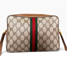 Load image into Gallery viewer, Circa Early 1980s Vintage Gucci Accessory Collection GG Monogram Web Shoulder Bag
