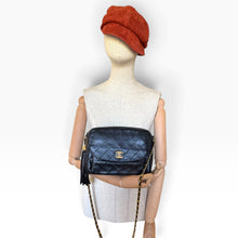 Load image into Gallery viewer, Rare Vintage Chanel Black Quilted Lambskin Flap Camera Bag
