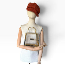 Load image into Gallery viewer, Vintage Clear Lucite &amp; Gold-Tone Frame Handbag
