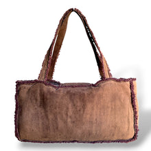 Load image into Gallery viewer, Vintage Chanel Suede Tote with Shearling Trim
