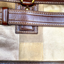 Load image into Gallery viewer, Vintage Coach Metallic Patchwork Suede Satchel
