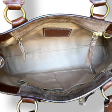 Load image into Gallery viewer, Vintage Coach Metallic Patchwork Suede Satchel
