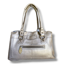 Load image into Gallery viewer, Coach Penelope Silver Champagne Leather Shoulder Bag
