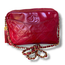 Load image into Gallery viewer, Vintage Chanel Red Quilted Leather Camera Bag – Circa 1986–1988
