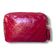 Load image into Gallery viewer, Vintage Chanel Red Quilted Leather Camera Bag – Circa 1986–1988
