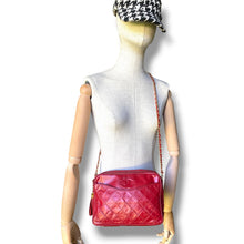 Load image into Gallery viewer, Vintage Chanel Red Quilted Leather Camera Bag – Circa 1986–1988
