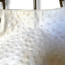 Load image into Gallery viewer, Vintage Diana Delmont White Ostrich Leather Handbag
