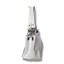 Load image into Gallery viewer, Vintage Diana Delmont White Ostrich Leather Handbag
