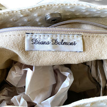 Load image into Gallery viewer, Vintage Diana Delmont White Ostrich Leather Handbag
