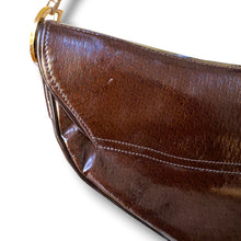 Load image into Gallery viewer, Vintage Christian Dior Diorissimo Patent Saddle Bag – John Galliano Era
