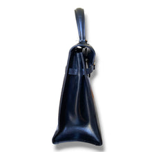 Load image into Gallery viewer, Vintage Italian Black Leather Kelly-Style Handbag
