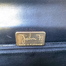 Load image into Gallery viewer, Vintage Italian Black Leather Kelly-Style Handbag
