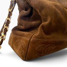 Load image into Gallery viewer, Rare Vintage Chanel Brown Suede Bucket Bag with Matching Pouch
