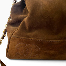 Load image into Gallery viewer, Rare Vintage Chanel Brown Suede Bucket Bag with Matching Pouch
