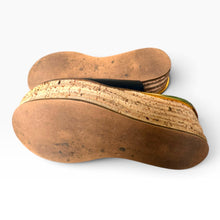 Load image into Gallery viewer, Chloé “Camille” Black Leather Cork Platform Wedges – Size 39
