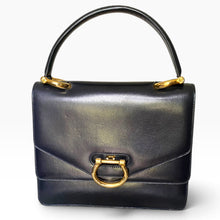Load image into Gallery viewer, Vintage Céline Black Leather Double Flap Handbag – Circa 1990
