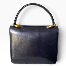Load image into Gallery viewer, Vintage Céline Black Leather Double Flap Handbag – Circa 1990
