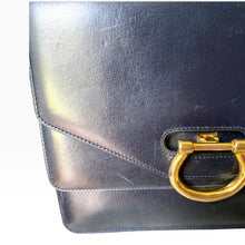 Load image into Gallery viewer, Vintage Céline Black Leather Double Flap Handbag – Circa 1990
