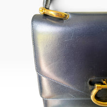 Load image into Gallery viewer, Vintage Céline Black Leather Double Flap Handbag – Circa 1990
