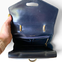 Load image into Gallery viewer, Vintage Céline Black Leather Double Flap Handbag – Circa 1990

