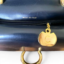 Load image into Gallery viewer, Vintage Céline Black Leather Double Flap Handbag – Circa 1990
