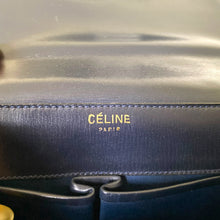 Load image into Gallery viewer, Vintage Céline Black Leather Double Flap Handbag – Circa 1990
