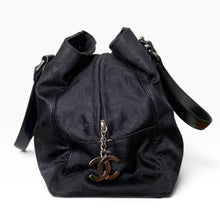 Load image into Gallery viewer, Vintage Chanel Travel Line Jacquard Boston Shoulder Bag – Black | Circa 2007–2008
